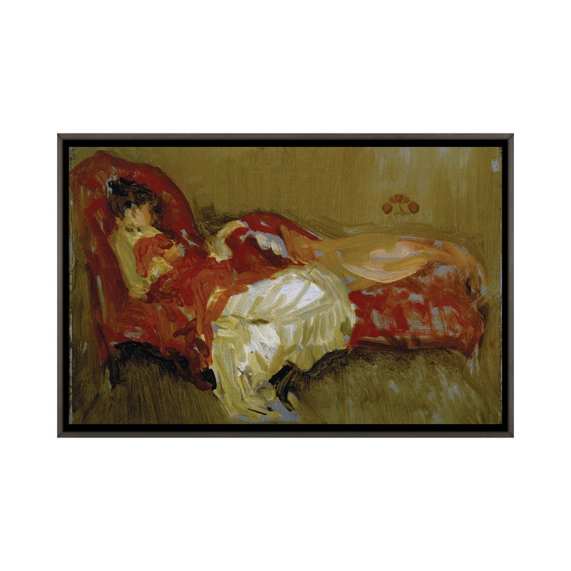 Note in the Siesta - reproduction d'art mural, 40 po x 60 po, Toile avec cadre, Gris