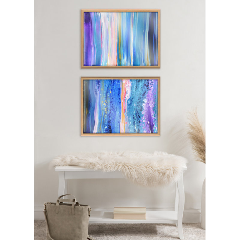 Art mural encadré "Tropical Tides" par Xizhou Xie, Cadre photo naturel en verre