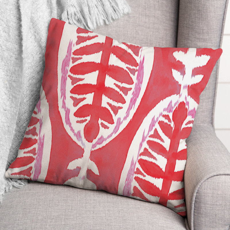Housse et insert de coussin extérieur d'extérieur, Rouge