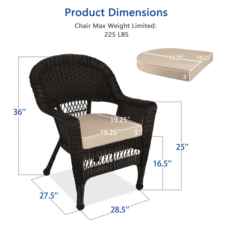 Outdoor Lounge Chair, Tan, Espresso