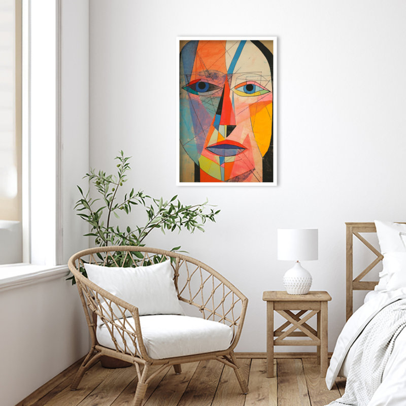 The Face by Treechild, White, 33" H x 23" W