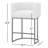 Vernon 27" H Counter Height Bar Stools Set Of 2, Modern Barrel Counter Stools With Backrest And Arms, Metal Frames, Linen Fabric Upholstered Accent Barstools For Kitchen Island-1506588674