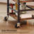 4-Tier Home Bar Serving Cart With Large Storage Shelves And Glass Holder, Mobile Kitchen And Mini Bar Cart For Small Spaces – Rustic Brown
