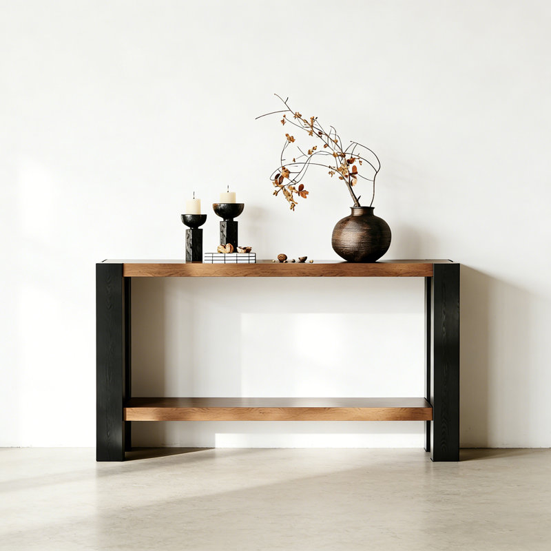 Retro Minimalist Practical Console Table, 29.53" H x 47.24" W x 13.78" D