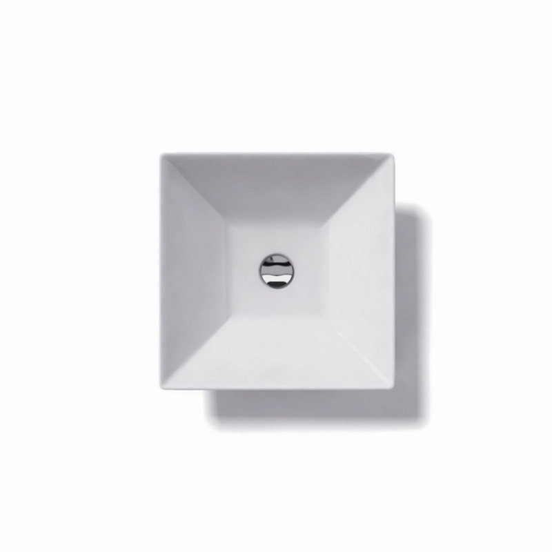 Lavabo de salle de bain vasque carré en céramique Ceramica, Monotrou