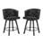Swivel Upholstered Counter Stool With Metal Frame,-1906160425