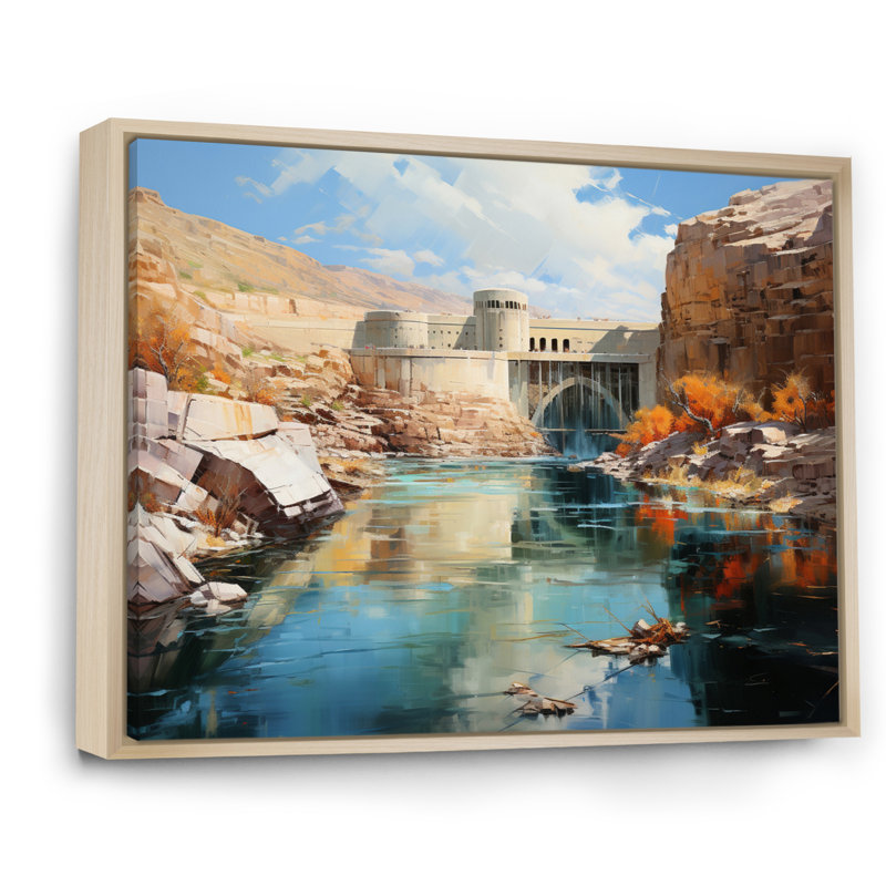 Glen Canyon Dam - reproduction sur toile, H 34 po x l 44 po x P 1,5 po, Cadre naturel flottant