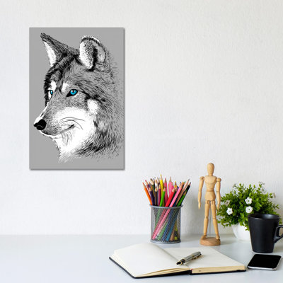 Sketch Wolf by Alberto Perez - Wrapped Canvas Print