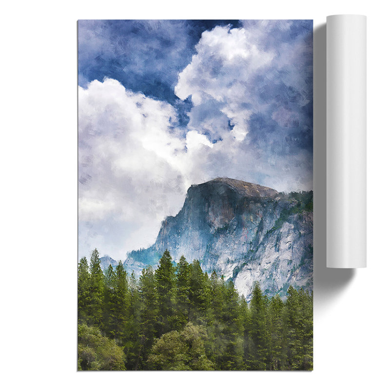 Yosemite National Park Painting - Frameless Print, 42cm H x 30cm W x 0.1cm D