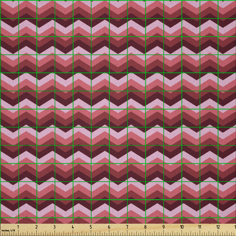 Custodio Zigzag Colorful Chevron Ornament Motifs Symmetry Modern Feminine Theme Fabric