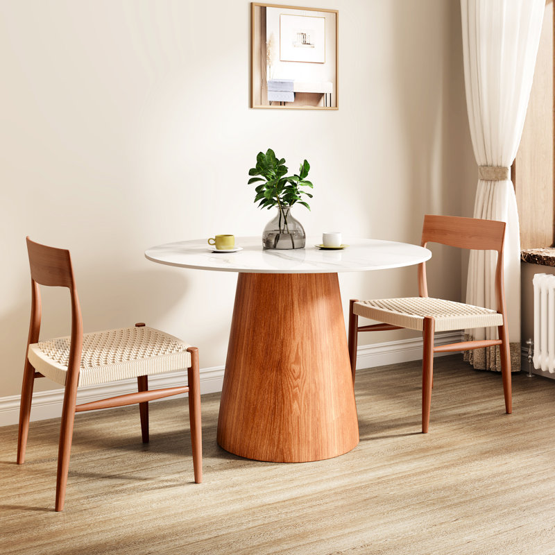 Table de salle à manger 43,83 piédestal, H 43,83 po x L 44,11 po x l 30,16 po