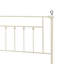 Lit blanc avec structure élégante - métal, détails de broche, tête de lit double en métal de 56 po de profondeur et supporte jusqu'à 330 lb