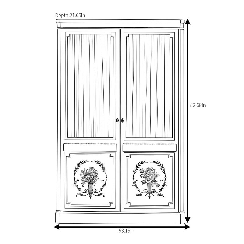 Armoire classique de style campagnard