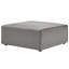 Repose-pieds en velours gris Mingle Performance-551264411
