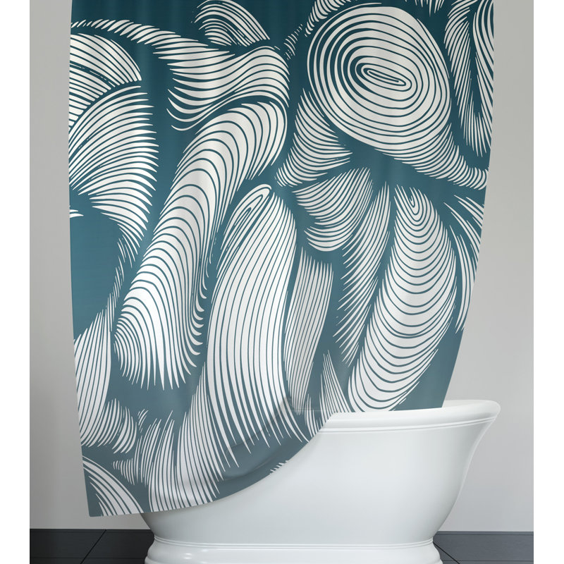 Solanki Abstract Shower Curtain, 93" H x 70" W