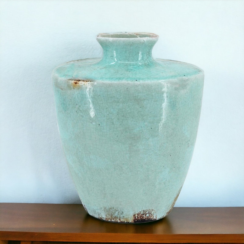 Vase de table en terre cuite 9 x 7 x 12 po Uriah, 11.6"