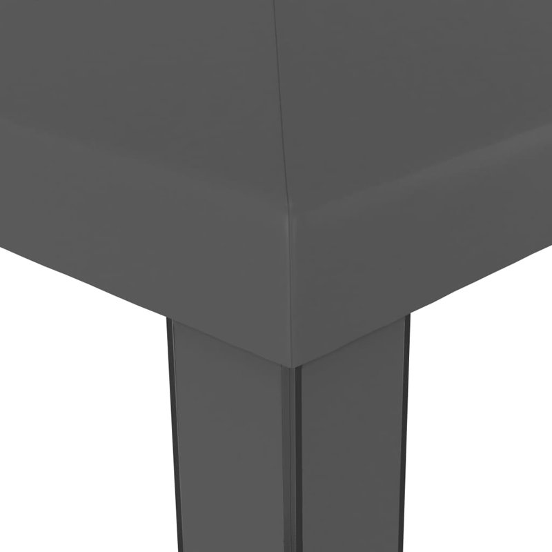 Anthracite Double Roof Steel and Polyester Gazebo 118.1"x236.2"