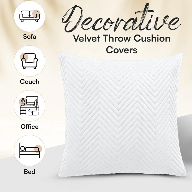 Square Throw Cushion Pad, White