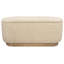 Jackie Storage Bench In Contemporary Beige Multi-weave Fabric On Solid Wood