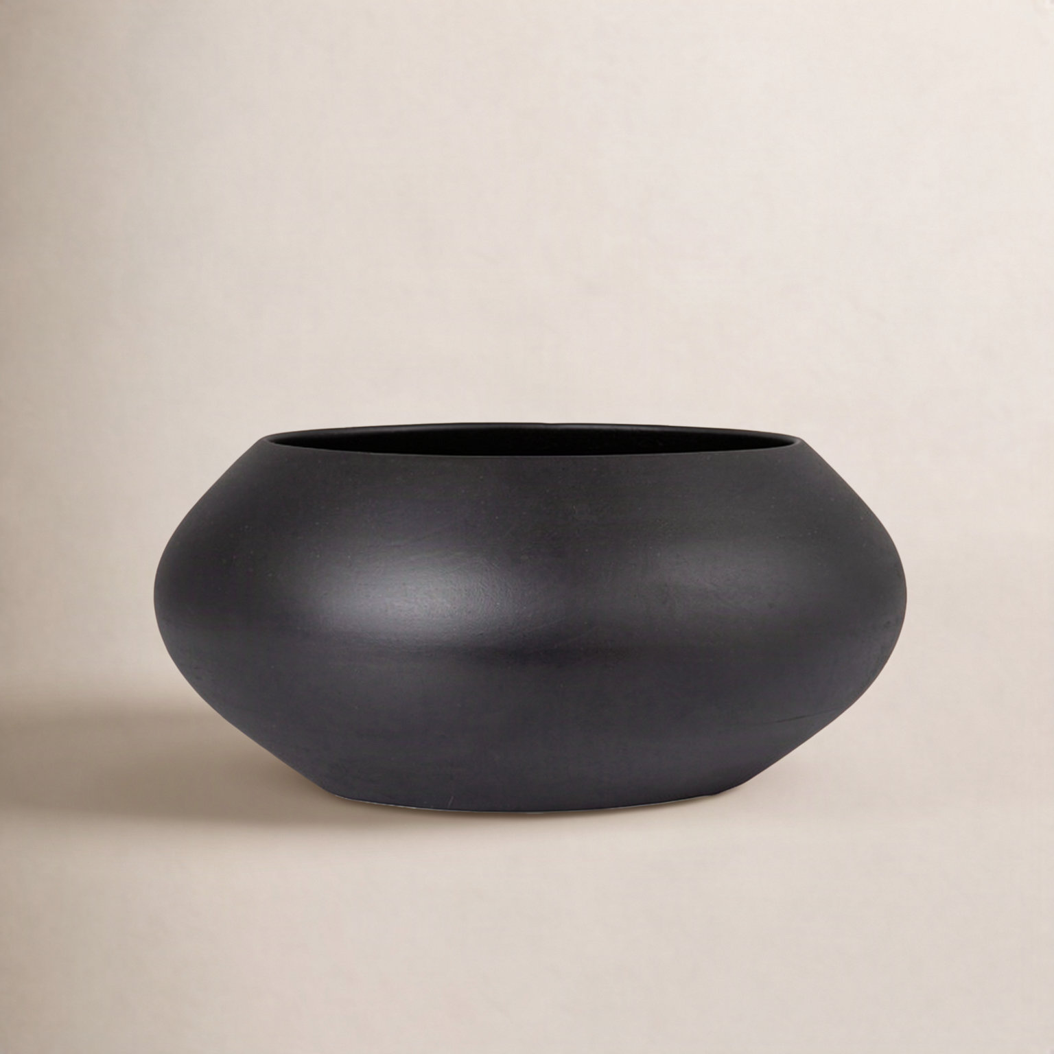 Wood Serving Bowl, Black