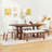 Charmant 6-Piece Extendable Dining Table Set with Removable Leaf, Dining Chair and Bench-1287587826-1287587825-1287587824