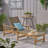 Wood + Wicker Chaise Lounge-1110444871