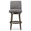Swivel Upholstered Bar Stool with Solid Wood Frame-16993850