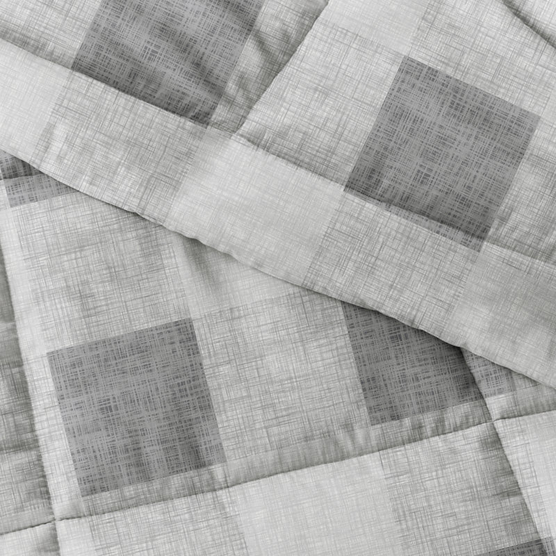 Édredon en duvet synthétique toutes saisons Gingham, Grand