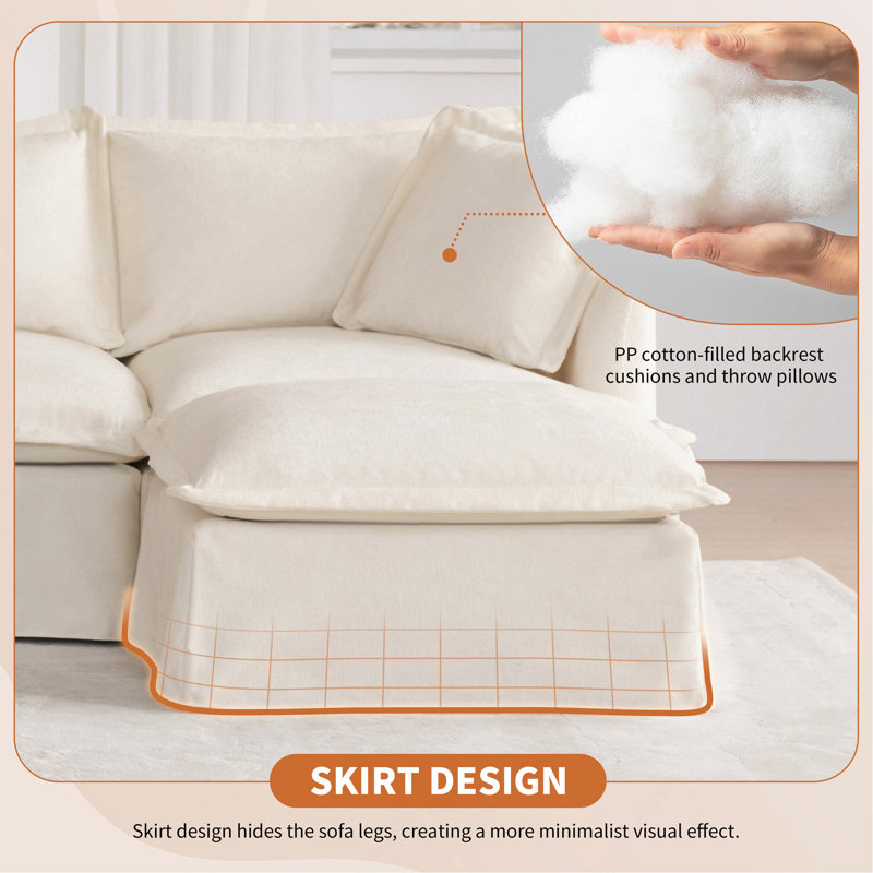 Canapé modulaire de 131 po avec repose-pieds mobile et console, porte-gobelet, siège large, canapé en U de 6 places, canapé en chenille surdimensionné avec chargeur USB pour le salon, appartement, 2 couleurs