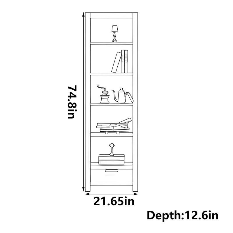 Nordic style high appearance level bookcase