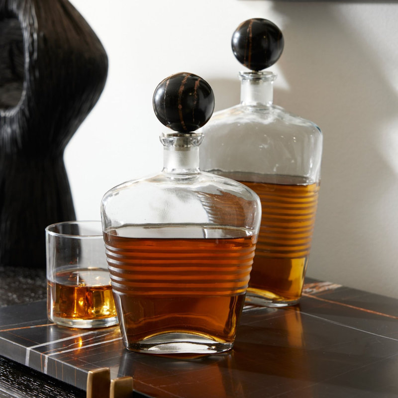 Eaves Decanters, Set Of 2