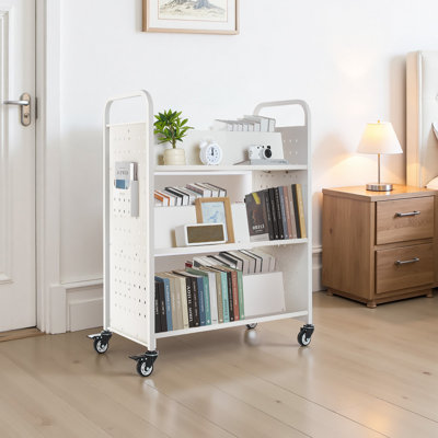 Chariot à livres à 3 niveaux
