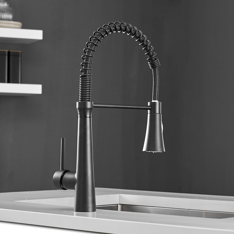 FLG Pull Down Kitchen Faucet, Black