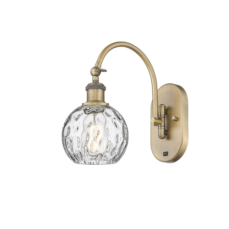 Bras pivotant en acier Ambrosane, Ampoule non incluse, H 11,75 po x l 6 po x P 13 po, Laiton brossé