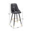Upholstered Counter Stool with Solid Wood Frame