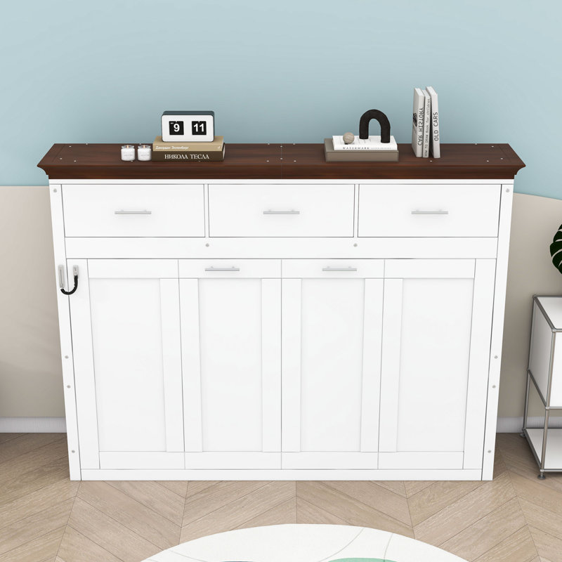Lit escamotable simple avec 3 tiroirs