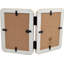 Nicola Spring - Rustic Hearts Folding 2 Photo Frame - 4 x 6" - White-105898322