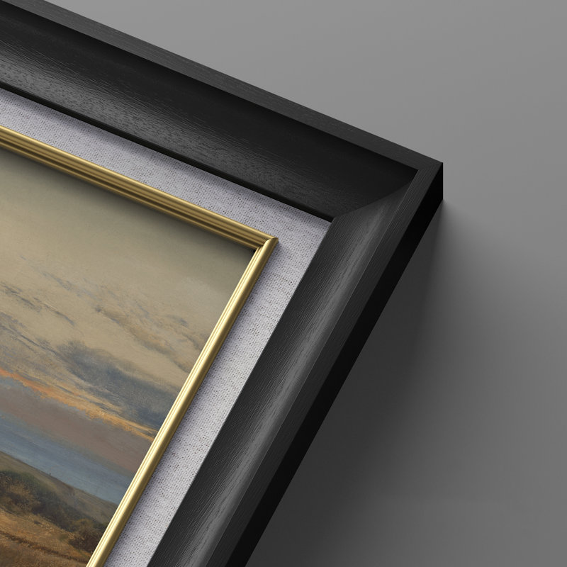 Ensemble de 2 œuvres d'art encadrées de qualité supérieure sur toile de qualité supérieure avec cadre de 26 po x 36 po, Noir