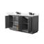 Strada 66" Freestanding Double Bathroom Vanity with Cultured Marble Top-2083188469-2083188482