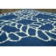 Tapis bleu royal en laine touffeté à la main Ahmer Fancy Regal Lassi-9576107