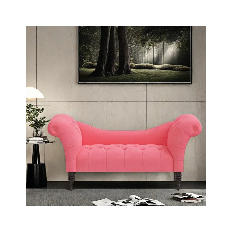 Chaise longue classique classique élégante, Rose vif