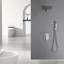 Modern 10" Rectangle Wall Mounted Complete Shower System With Anti-Scald Pressure Balance Valve-129021942