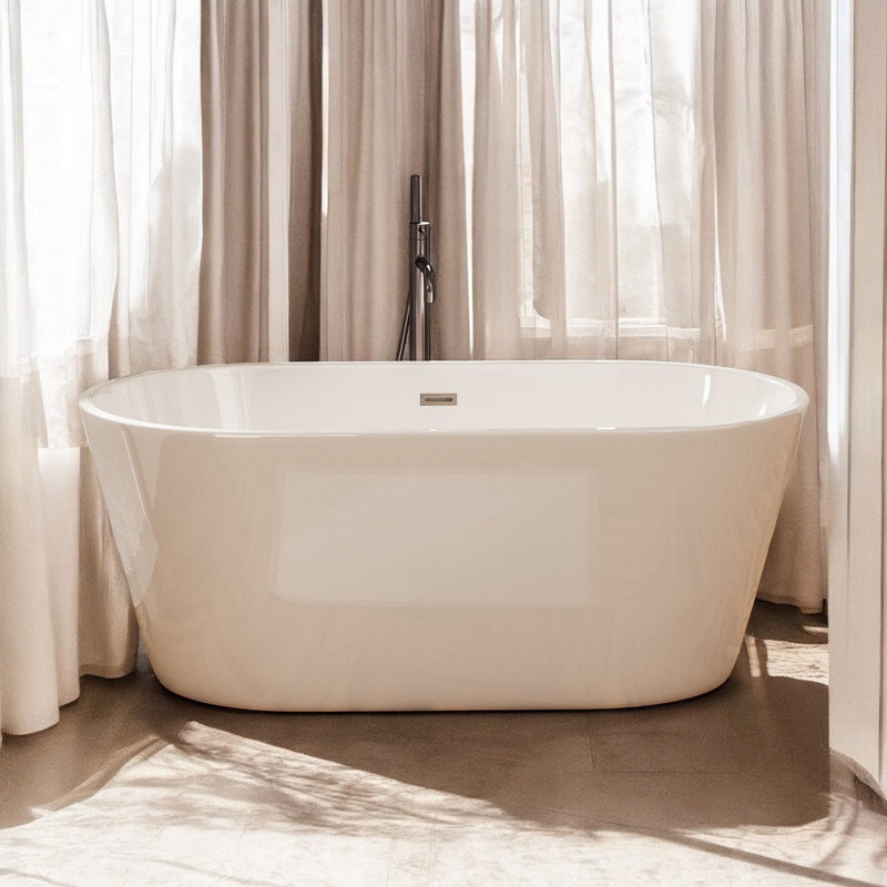 Baignoire de trempage autoportante en acrylique 59 po. X 31 po.