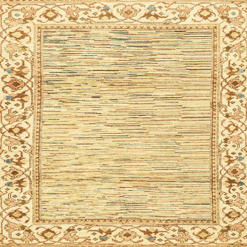 Tapis abstrait moderne 3420, Carré 8 pi