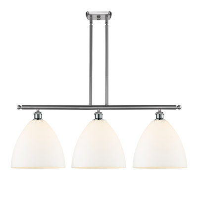 Luminaire suspendu linéaire à 3 lumières pour îlot de cuisine Alizia