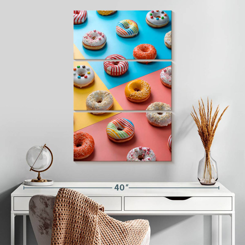 Yarlin Assorted Glazed Doughnuts, 32" H x 20" W
