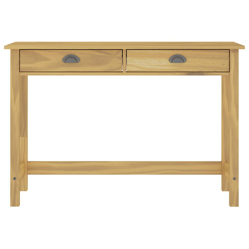 Fung 110cm Solid Wood Console Table, Brown, Brown