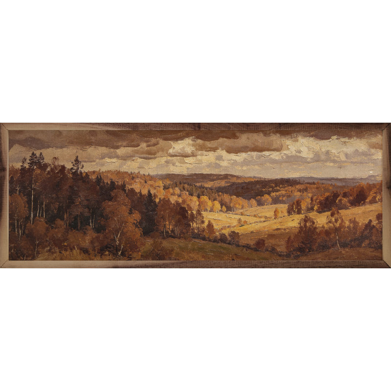 Au-dessus des bois d'automne, H 4 po x l 12 po