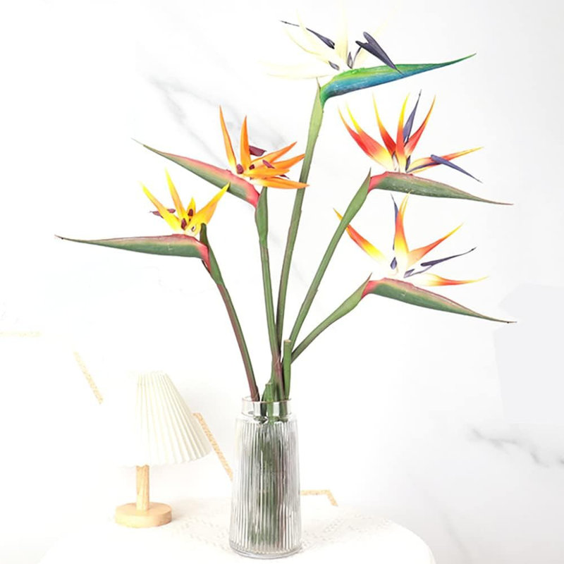 Fleurs artificielles oiseau de paradis plantes vertes intérieur