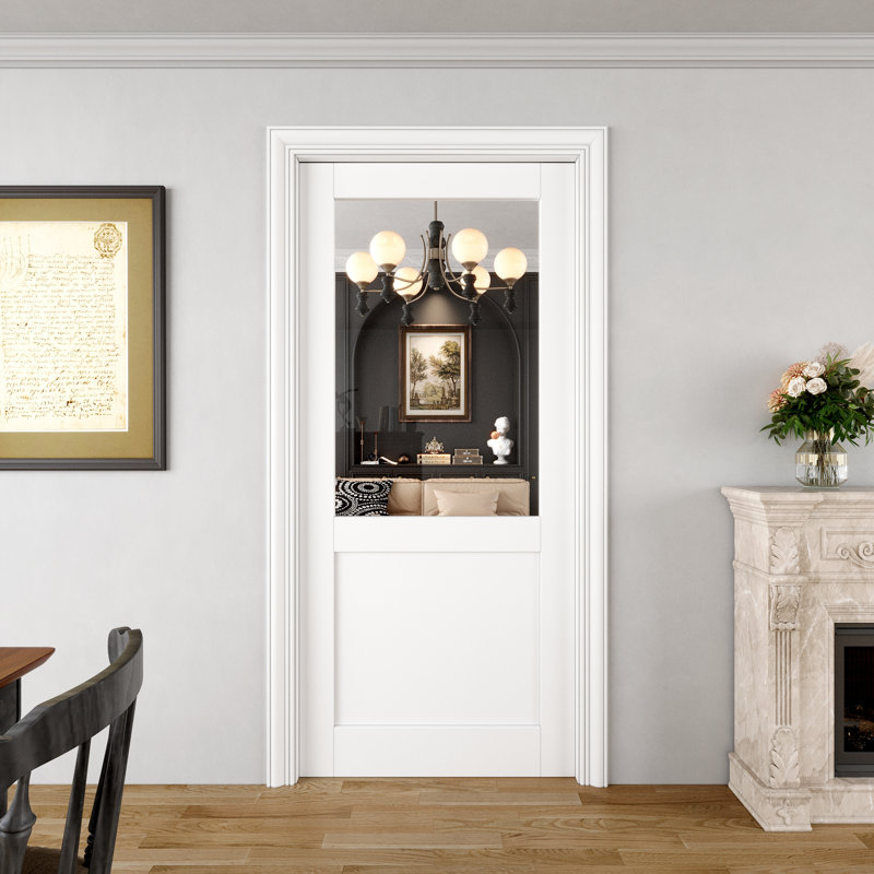 Portes intérieures à portes en verre semi-transparentes avec portes coulissantes intérieures 1-Lite, 36 po x 80 po